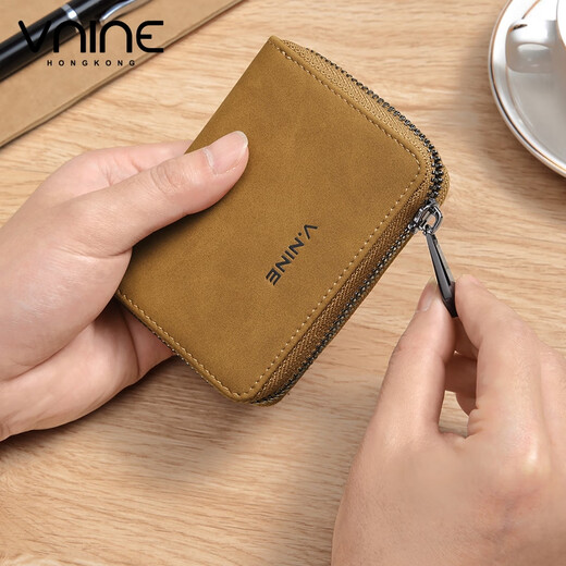 Ninth City Card Pack Men's Multi-Card Certificate Pack Driver's License Organ-style Business Retro Wallet Gift Box Packaging Brown
