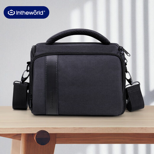 Jichuan Camera Bag Shoulder Crossbody Photography Bag SLR Mirrorless Digital Camera Liner Bag Storage Bag Portable Handheld Waterproof Suitable for Canon Sony MR70 Black Large