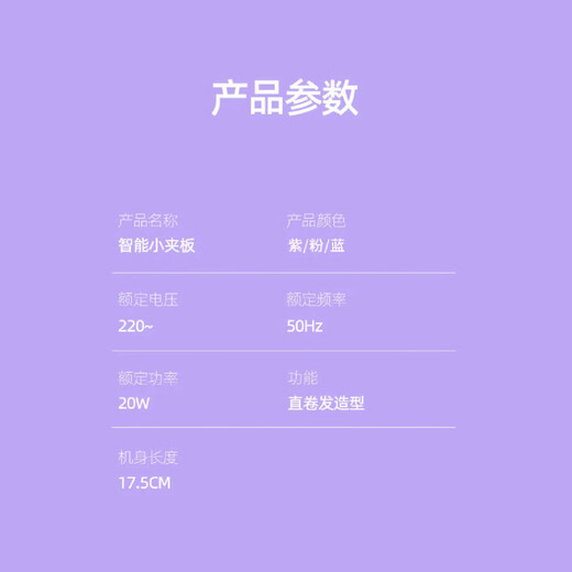 Hair straightening splint, curling and straightening, dual-purpose straight plate clip, bangs splint, unisex small splint, mini curling iron, Chinese Valentine's Day gift for women, lake blue hair straightening splint