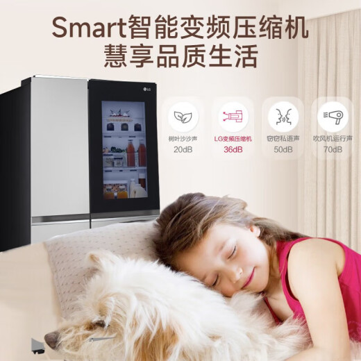 Refrigerador de ventana de la ventana de doble puerta LG6555 [suplemento nacional 15%] que hace el hielo completamente automático de hielo refrigerado por aire sin aire y la conversión de frecuencia de ahorro de ahorro de energía Silver S653MPY33D