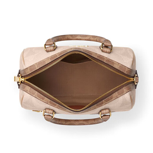 Coach (Coach) [chinesisches Valentinstag] Frauenbeutel Rowan Medium Boston Frauen One-Shoulder Crossbody-Handtasche für Freundin Cy679 Milk Tea Print Farbe Pairing IMXI9