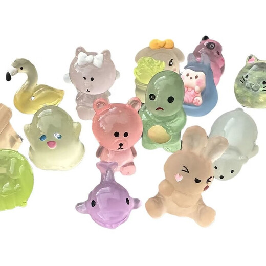 Yusenyi mignon animal lumineux petit sac aveugle petit ornement fille coeur mignon internet célébrité cochon petit animal simulation caricaturé carton blind sac aveugle mystérieux sac aveugle - 100 sacs