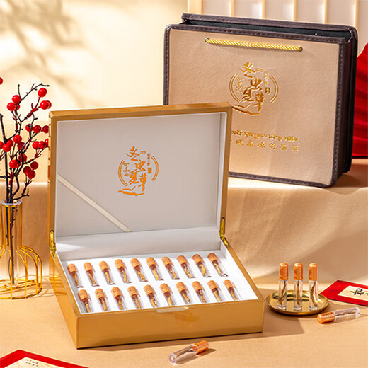 色季拉 冬虫夏草新干虫草滋补送礼佳品礼盒装 4根/g【5克20根】水晶管礼盒