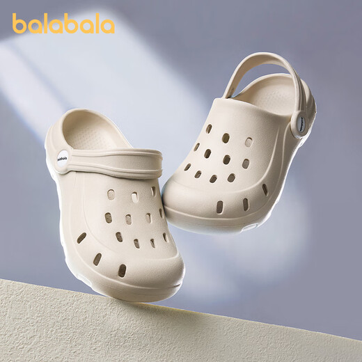 Balabala boys' hole shoes 2025 summer new girl sandals soft sole non-slip medium and large children's slippers on the beach