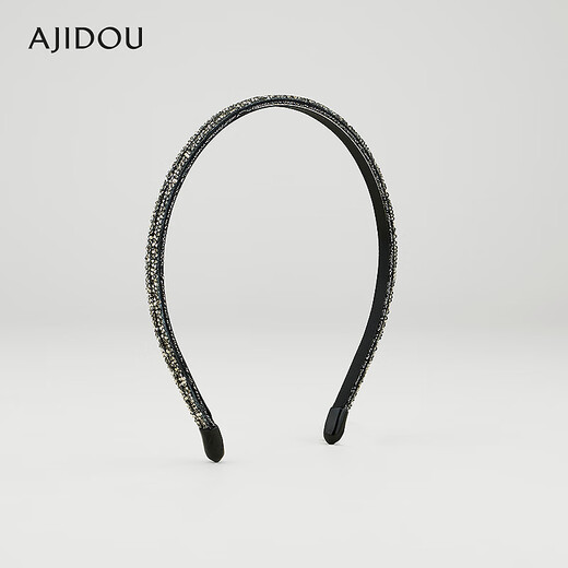 AJIDOU Aji bean headband women's fashionable bright sparkling crystal fine hairband simple versatile hair accessories birthday gift for girlfriend black 1 piece