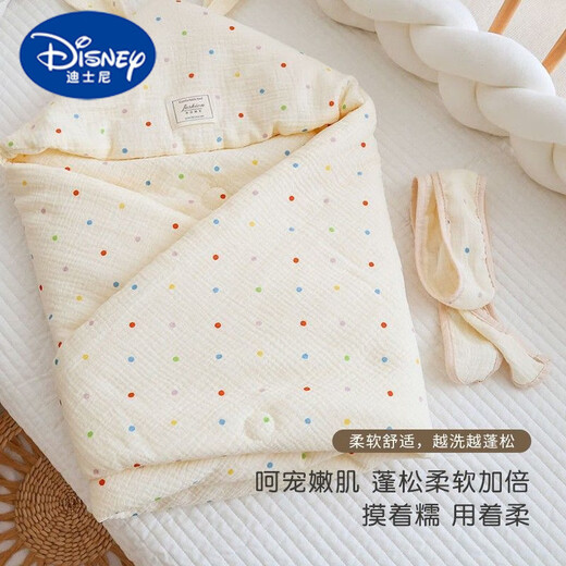 Disney (Disney) baby blanket pure cotton big ears newborn blanket swaddle newborn baby delivery room small quilt autumn and winter thickened Forest Rabbit-400 grams spring and autumn 90*90