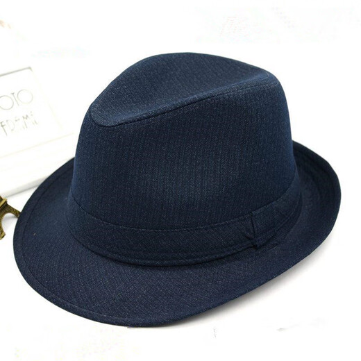 Sombricientos de primavera y verano de mediana edad y ancianos de edad y verano para hombres Sombrero de jazz de la primavera y otoño Sombrero de jazz de hombres Padre papá Old Man Gat Negro (Four Seasons) Material de traje de 59 cm (Volkswagen Head Circumferencia)