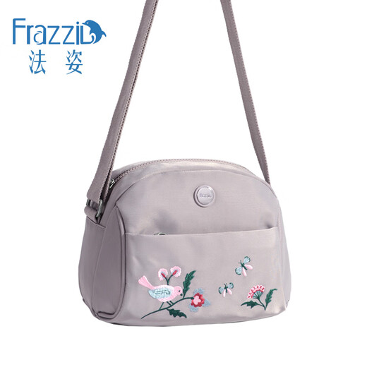 法姿法姿时尚斜挎包包女春新潮款休闲尼龙布包单肩妈妈日常贝壳包2015 迷鸟蝶恋2015