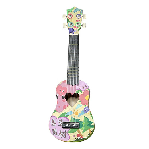 Ibanez儿童手工diy尤克里里木质手绘迷你吉他制作材料子美术暖场活动 23英寸圆孔送乳胶+螺丝刀 21英寸