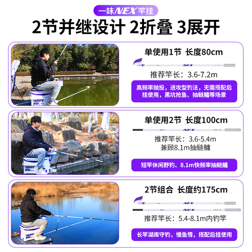 Yiyihua's NEX rod hanger turret bracket fishing rod bracket carbon competitive bracket rod fishing box bracket rack rod 1.75m NEX rod hanger