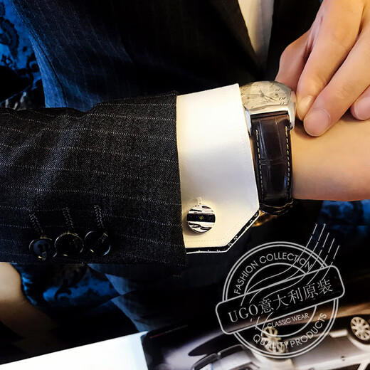 Ugo Conti Italian Cuffe Links Men's Simple Luxury Luxury Custom French Shirt Suit Cuff Bouton Birthday Birthday