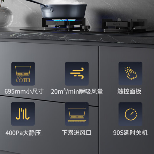百得（BEST）侧吸式抽油烟机家用小尺寸695mm20立方大吸力烟机触控式一级能效脱排油烟机国家补贴20% 【单烟机】CXW-260-E151C