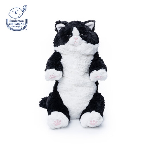 Sunlemonoriginal Japón la nueva rodilla de gato suave de japón Sleepy Sleepy Plush Toys for Girls Birthday Gifts Tuxedo Sleepy Cat P-1283 Altura 47cm*Ancho 22cm