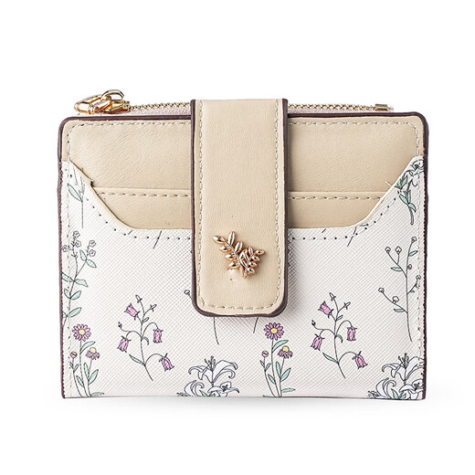OEMG Mode gedruckte Brieftasche Frauen kurze Ins Frauen Luxusmünzen Brieftasche Dokumentkartentasche Kleine frische Studenten Brieftasche Khaki