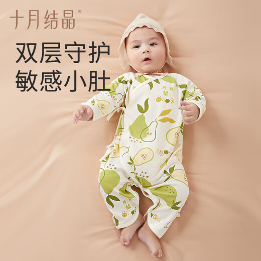 October crystal baby jumpsuit four seasons newborn clothes full moon boy and girl crawling clothes pure cotton jumpsuit