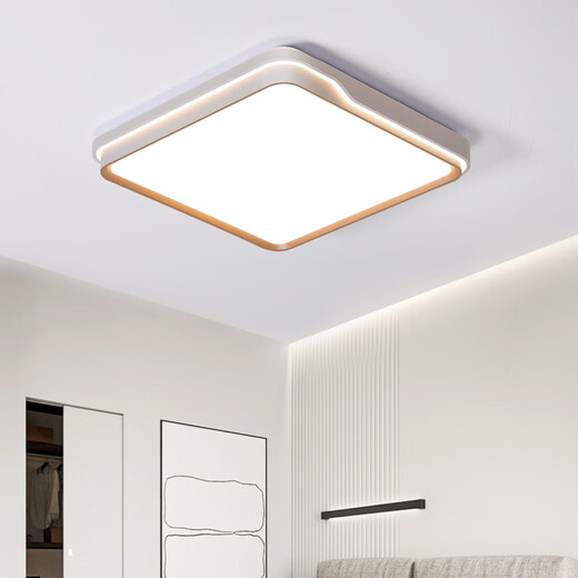 Foshan iluminación completa Protección de ojo Lámpara de techo LED LECHEL LECH LAMP de sala de estar simple Habitación principal Comedor Comedor Modelo de platino 9767 cm Voz fuera de línea [Espectro completo