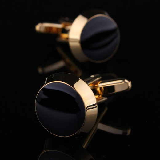 
ANST Old Phoenix Gold Store Gift Box French Cufflinks Sleeve Nail Men's Cufflinks Cuffs Shirt Cuffs Cuffs Cuffs Cuffs Cuffs Male and Women Black Square Enamel Cufflinks (gift box)