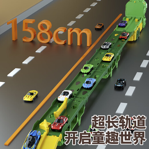 Snaen children's dinosaur toy car ejection track deformation alloy card car boy 3-6-12 years old birthday New Year gift