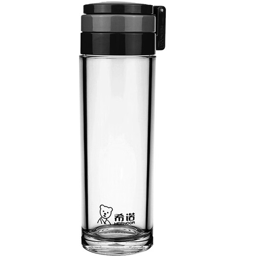 希诺（HEENOOR）水杯夏季户外运动杯子大容量便携塑料杯男学生水壶车载泡茶杯 玻璃款:6076-695ml
