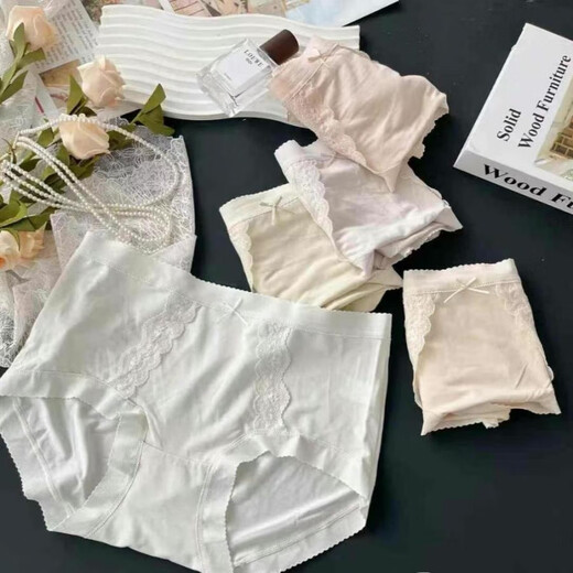 Dinghara Huizhixin 7029 Sous-vêtements pour filles en dentelle douce modale modale Mid-waist Girl Briess Boutique Boîte 5 pièces