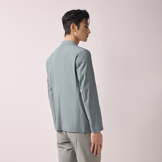 HLA海澜之家休闲西服男夏季25新修身轻薄弹力便服单西男HWXAD2J067A 浅灰67 S 170/88A 推荐113~124斤