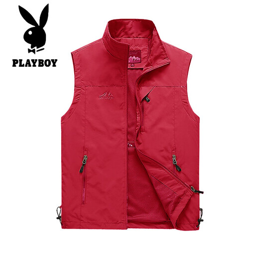 Playboy printemps et automne Nouveau gilet masculin en plein air terrestre décontracté d'âge moyen et jeunes photographie de pêche gilet gilet horse sport veste veste khaki xl