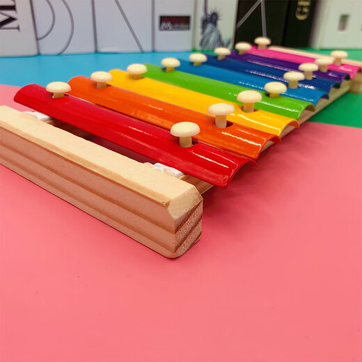 Educación temprana del bebé Color de madera de madera de 8 tonos, xilófono infantil, torcedura educativa para niños Insectos, juguetes de madera, juguetes de madera, juguetes de madera, piano de madera de 8 tonos