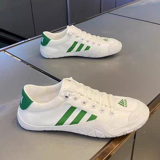 Leinwandschuhe Herren Frühling und Sommer Neue atmungsaktive lässige Schuhe Herren trendige Schuhe Herrenschuhe weiche Sohle Turnschuhe Weiß und Schwarz 41