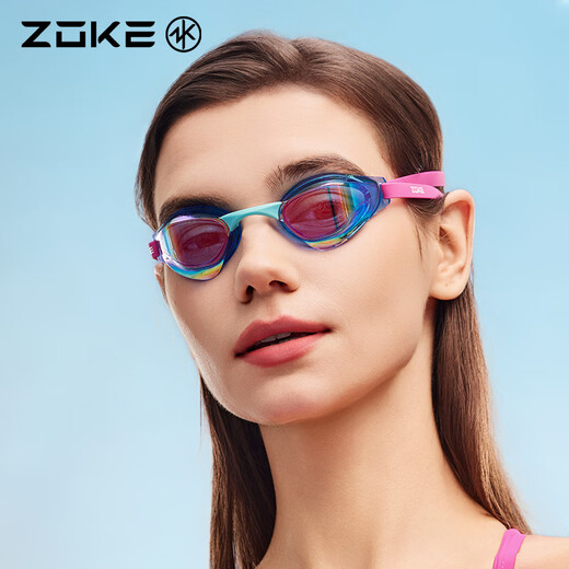 ZOKE adult electroplated rubber ring-free swimming goggles professional swimming training waterproof anti-fog racing swimming goggles 624501212-4