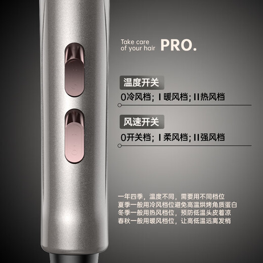Nomes hair dryer household negative ion high power does not damage the hair dryer hair salon barber shop special hair dryer quick drying top version pure copper AC motor gray household