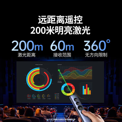 Green Network (UGREEN) page turn pen laser speech pen wireless demonstration electronic teaching stick red light green light LP479 Green light USB+ Bluetooth dual-mode model LP878-45489