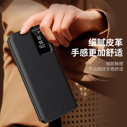 卡登高适用于三星s25ultra手机壳全包防摔翻盖SM-S9380插卡式s25+男女商务保护套 黑色 三星s25ultra