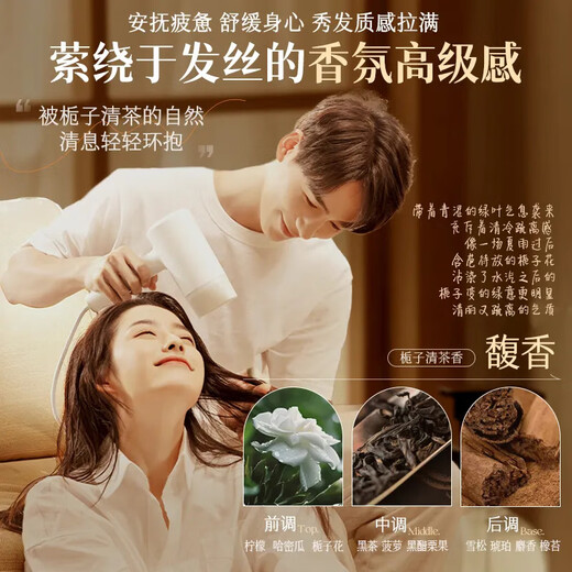 RUYI black truffle elastomeric moisturizing soft styling repair frizzy perm dyeing fluffy long-lasting fragrance curly hair for women 300g Ruyi black truffle plumping curl protective elastin (Gardenia