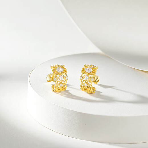 Saturday Fortune (ZLF) S925 silver earrings for women, bow honey curls, light luxury niche earrings for girlfriend, a pair of earrings