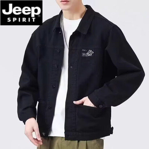 
JEEP SPIRIT jacket men's spring and autumn 2025 new shirt lapel autumn men's work jacket early autumn jacket top [upgrade version] K12806 khaki XL [recommended 128-140Jin [Jin equals 0.5 kg]]