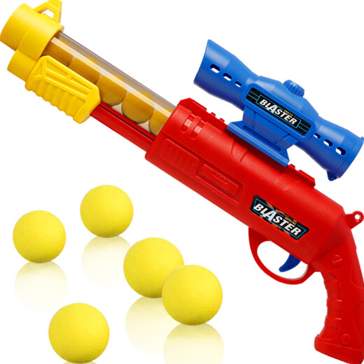 Manual de escopeta de disparo de presión de regalo para el regalo infantil Bola de espuma aerodinámica Aerodinámica Aerodinámica S686 Estándar + 12 bolas EVA