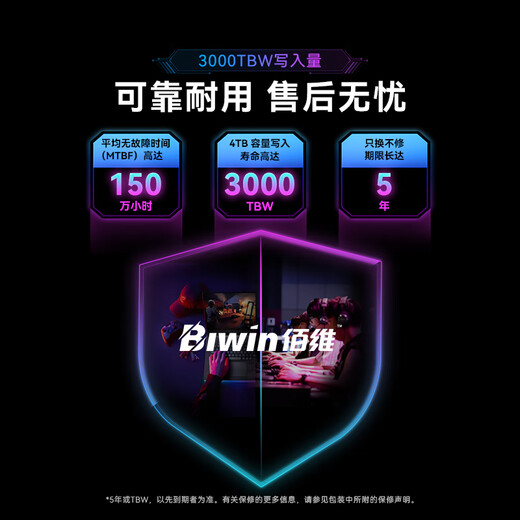 佰维（BIWIN）2TB SSD固态硬盘M.2接口(NVMe协议) X570 PRO精选3D TLC颗粒PCIe5.0读速14000MB/sAI电脑存储配件