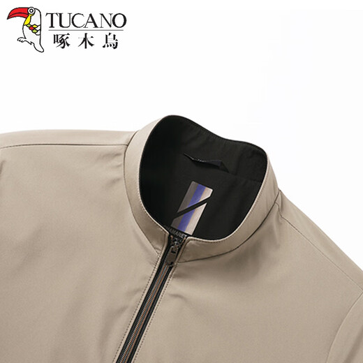 Woodpecker Jacket Men's Spring y Autumn New Style Middle-Edge y Young Windproof Stand Collar Chaqueta Negocio Casual Chaqueta Daddy Top Jk6628 Black M (85-105Jin [Jin equivale a 0.5 kg])