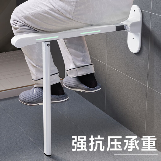 OQD日本卫生间扶手厕所老人起身器马桶扶手架安全栏杆无障碍防摔把手 【FU681灰色】带防滑套款