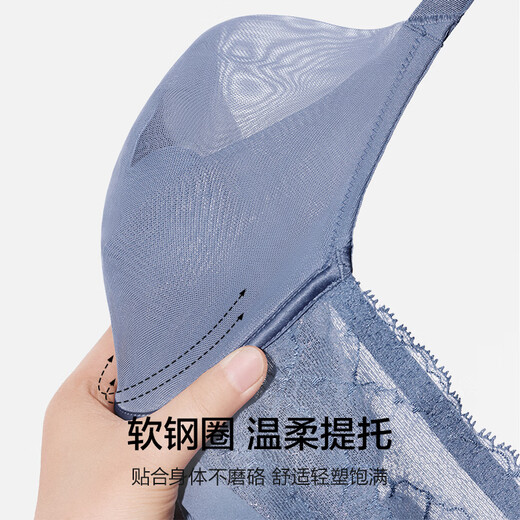爱慕【董洁同款】内衣女春夏软钢圈薄杯花瓣文胸AM13A702黄色75B