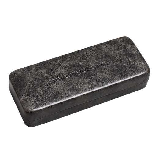 Yonghuan Brille Box fühlt sich tragbare Anti-Druck- und Anti-Druck-Ins Japanische Einfache Sonnenbrille Frauenlagerung mattbrauner Glasstuch