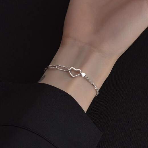 Guanpu Pavilion Fat Donglai's same style pt950 platinum bracelet PT950 female platinum bracelet with starry sky 520 for girlfriend's birthday platinum starry heart love bracelet