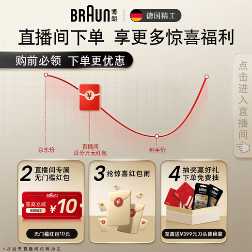 博朗【国家补贴】朱一龙同款电动雷霆7系Pro整机德国进口往复式刮胡刀多功能父亲节礼物送老公生日礼物