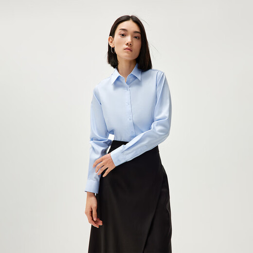 HLA Heilan long-sleeved shirt women's spring and autumn classic elegant no-iron formal shirt women's clothing