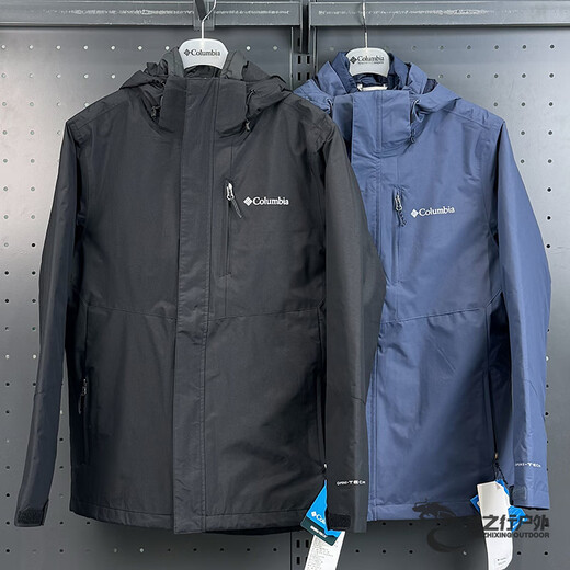 Columbia 24 Herbst und Winter Neue Columbia Columbia Jacket Herren-Wasserdichte winddichte Baumwollinter-Liner Drei-in-One-WE3892 WE3892-010 Schwarz abnehmbare Kapuze 170 S