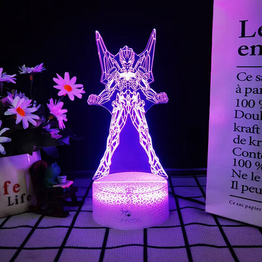 赛罗特利赛迦银河迪迦奥特曼大全3d小夜灯儿童玩具卧室USB插电灯 826特利迦 闪耀形态 白底：触摸+16色遥控