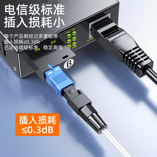 赛纤光纤冷接子SC对接器FTTH预埋式SC皮线光纤快速连接器50/100支装移动联通电信级SCUPC方头冷接子 冷接组合