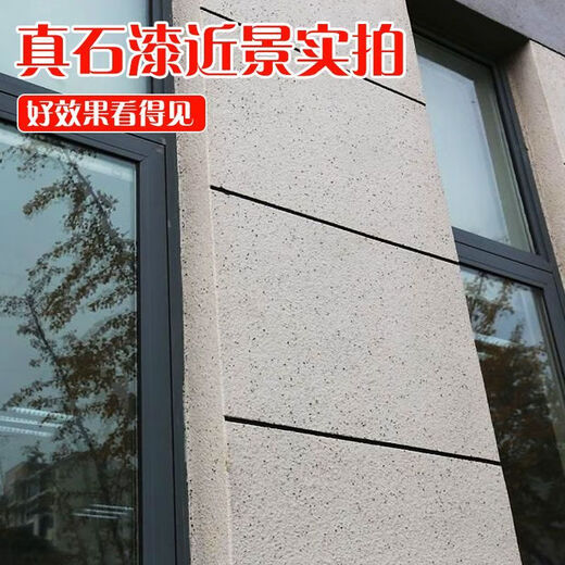 XMSJ75公斤大桶天然真石漆喷砂装修别墅外面墙漆户外自建房防水多彩漆 JL-9904 100斤(防水耐晒可喷13-15平)