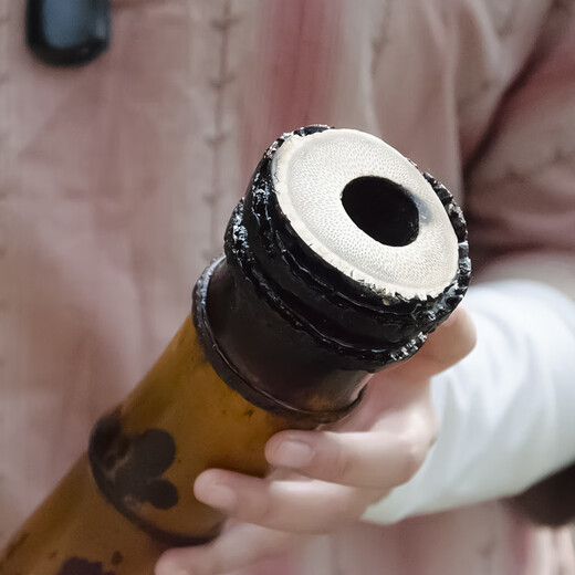 Yuping Xiao Flute, the lacquer Mang Xiao professionally plays Nan Xiao, Cao Jun personally made Xiangfei bamboo big pipe diameter big head flute instrument, eight-hole E-tube (customized 7-14-day shipping)