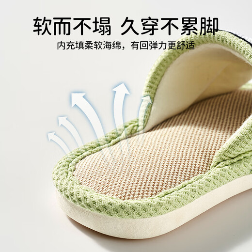 OUYUN children's linen slippers summer boys indoor non-slip 2025 new girls four-season baby cloth children's fun panda 17 cm suitable for feet 15cm 2-3 years old